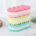 thumbnail image 2 of Hai Lan Three-Layer Wave Bath Sponge Loofah Body Brush Scrubber Skin Clean Massage Cleaning Shower Exfoliating Sponge for Kids Adults B9O1, 2 of 9