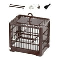 thumbnail image 1 of S SERENABLE Parrot Bird Cage, Parrot Travel Cage, Foldable, Easy to Clean , Pets Accessories brown, 1 of 8