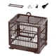 thumbnail image 1 of Jaula para pájaros loro, jaula de viaje para loros, plegable, fácil de limpiar, accesorios para mascotas, jaula para uso doméstico, casa para mascotas marrón, 1 of 7