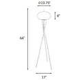 thumbnail image 6 of Coaster Layton Mid-Century Metal White Orb Shade Tripod Floor Lamp in Black, 6 of 6