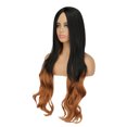 thumbnail image 1 of Peluca larga y rizada de moda brillante natural suave para mujer peluca larga y rizada para fiestas de cosplay marrón, 1 of 12
