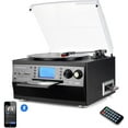 thumbnail image 5 of EYESEN Bluetooth Record Player Turntable with Stereo Speaker, CD Player, Cassette, Radio, Aux in and SD Encoding, Remote Control, 5 of 5