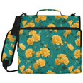 thumbnail image 2 of Zipper Binder with Shoulder Strap 2 inch 3 Ring Waterproof File Folder Organizer Bag 500 Sheet Vintage Yellow Rose Pattern, 2 of 8