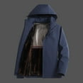 thumbnail image 2 of Quinlirra Mens Lightweight Jackets Big and Tall Men's Stitching Drawstring Hooded Slim Fashion Jacket Coat Outwear, 2 of 5