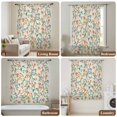 thumbnail image 6 of Teal Orange Eucalyptus Sheer Curtains 63 Inches Long, Spring Botanical Leaves Light Filering Curtains, Breathable Simi Curtain Privacy Drapes for Living Room Bedroom Lightweight Window Treatment, 6 of 9