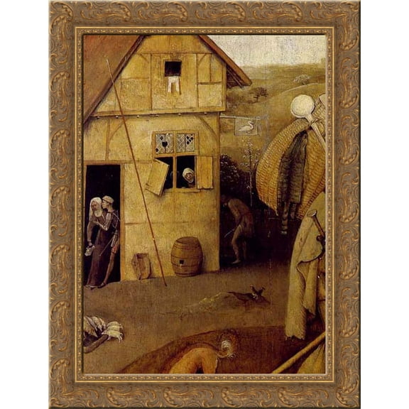 The wayfarer 20x24 Gold Ornate Wood Framed Canvas Art by Bosch, Hieronymus