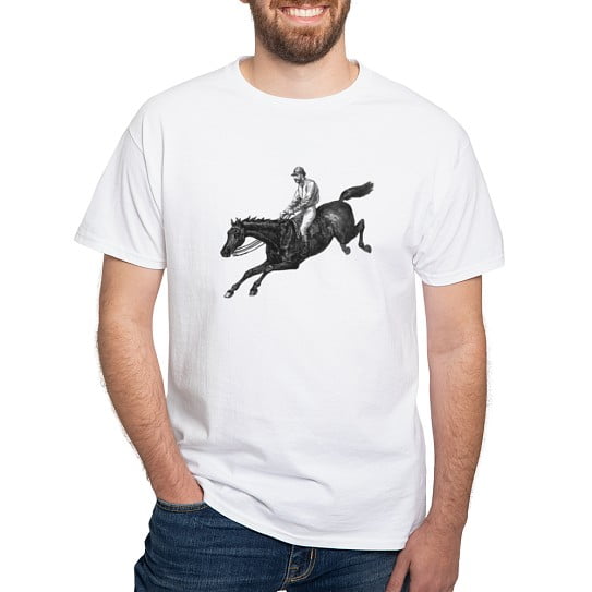 CafePress - Steeplechase White T Shirt - Men's Classic Cotton T-Shirts