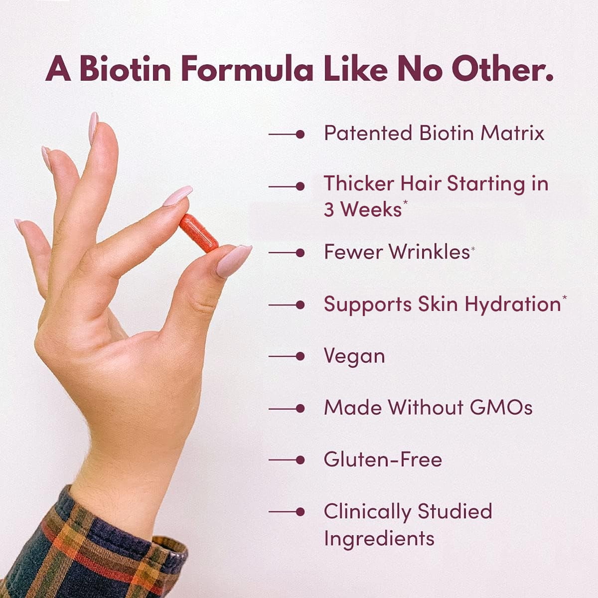 MyBiotin ProClinical w/ Astaxanthin - Purity Products - Thicker Hair Starting in just 3 Weeks - Patented Biotin Matrix - 40x More Soluble Than Ordinary Biotin - Hair, Skin & Nails - 30 Veggie Caps