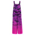 thumbnail image 4 of Halloween Jumpsuits for Women Ghost Spiderweb Wide Leg Backless Funny Rompers Pumpkin Skeleton Sleeveless Horror Overalls, XL, 4 of 5