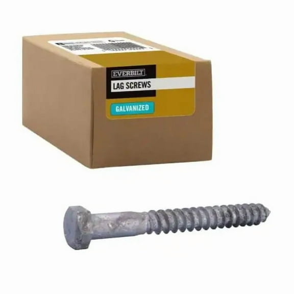 Everbilt 3/8 in. x 3-1/2 in. Hex Galvanized Lag Screw (25-Pack)