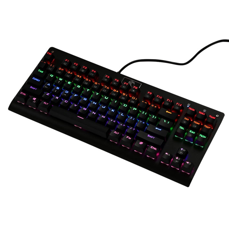 Z77 Mechanical Gaming Keyboard, Multicolor LED Backlit with Red