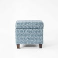 thumbnail image 5 of HomePop Square Storage Ottoman, Indigo Print, 5 of 11