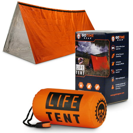 Life Tent Emergency Survival Shelter – 2 Person Emergency Tent Perfect As Survival Tent, Emergency Shelter, Tube Tent - Includes Survival Whistle, Paracord & Nylon Stuff