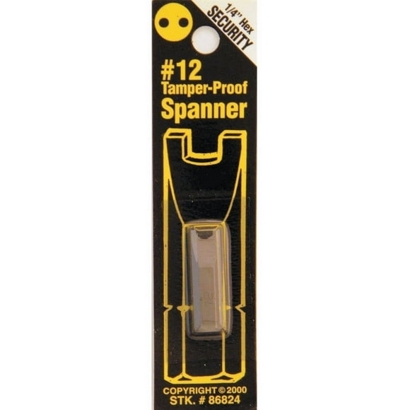 Broca de seguridad Spanner Best Way Tools #12, 2,5 cm, 6,35 mm, hexagonal