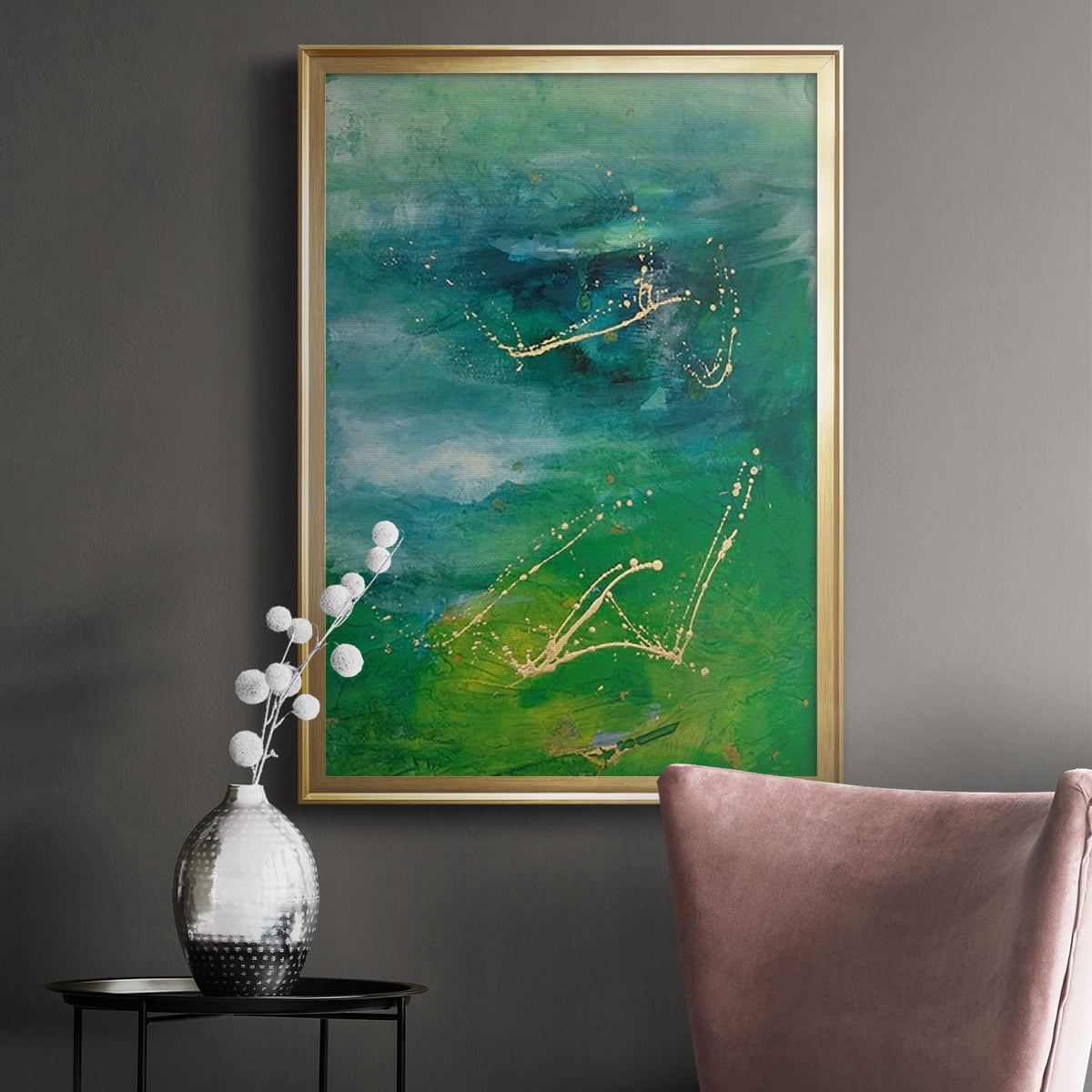 Peaceful Diptych I Premium Framed Print, in Gold, Black, or Silver - Ready to Hang