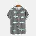 thumbnail image 2 of ZQUUVOU Men's Shirt Short Sleeve Vintage Cuba Beach Summer Button Shirt (Gray,4XL), 2 of 7
