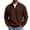 Brown, variant on Mens Fashion Sweatshirts Solid Color Stand Up Collar Half Zip Long Sleeve Sweatshirt Base Layer Outerwear Casual Pullover Soft and Comfortable