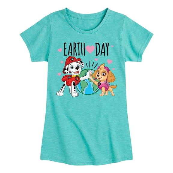 Paw Patrol - Earth Day Heart - Toddler And Youth Girls Short Sleeve Graphic T-Shirt