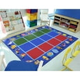 thumbnail image 2 of Joy Carpets Kid Essentials Alphabet Phonics 5'4" x 7'8" Area Rug in Color Blue, 2 of 3