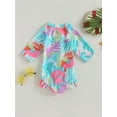 thumbnail image 3 of Inevnen Baby/Toddler Girls Rash Guard Swimsuit Long Sleeve One Piece Swimwear UPF 50+ Sun Protection, 3 of 8