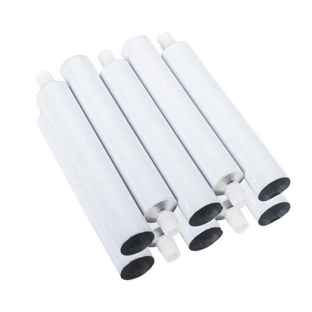 10 tubos vacíos de pintura al óleo, rellenables, de aluminio, de 15 ml, para pasta de dientes, para pinturas, acrílicos, acuarelas y almacenamiento.