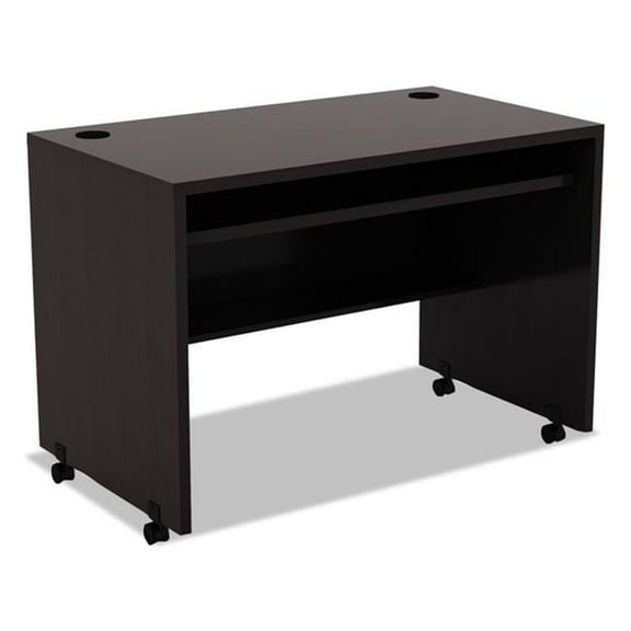 Alera AL  42 x 24 in. Valencia Series Mobile Workstation Desk - Espresso
