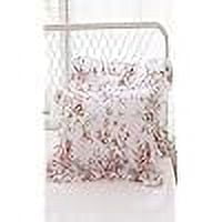 Rose Floral Square Pillow Shams with Ruffles Euro Shams Pillow Covers 18x18 inches 2-Pack, Vintage Cotton Farmhouse French Country Pillowcases Zipper Clousure(Shabby Rose, 18x18)