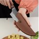 thumbnail image 2 of RV Funda para cuchillo de hoja fija, funda de cuero, soporte para cuchillo con trabilla para cinturón, funda táctica para caza, 2 of 5