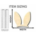 thumbnail image 2 of Unfinished Wood Easter Bunny Ears Shape - Craft - up to 46" DIY 14" / 3/4", 2 of 3