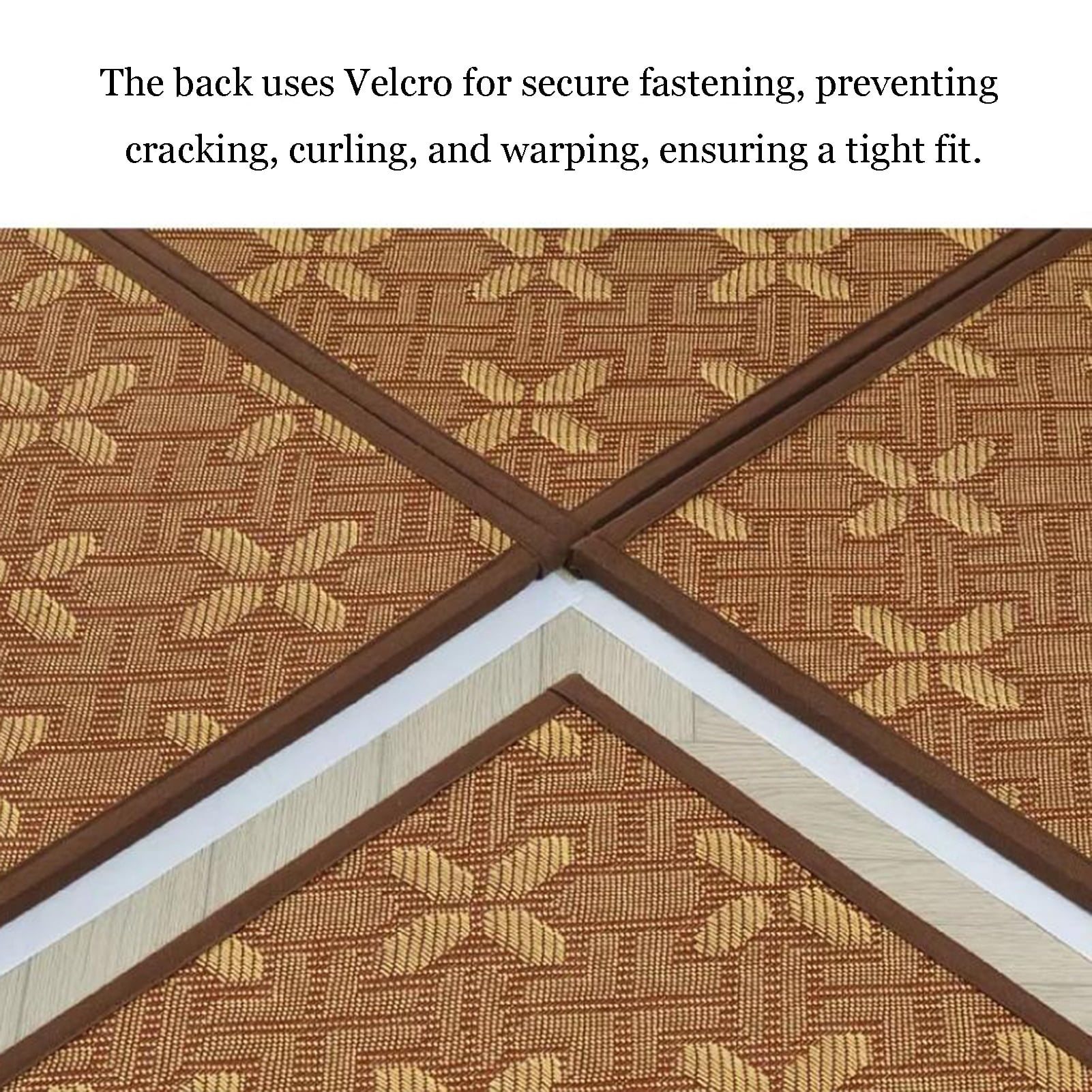 Summer Folding Tatami Floor Mat, Rattan Non-Slip Breathable Carpets, Thicken Crawling Mats for Living Room, Bedroom, Crawling Play Mat
