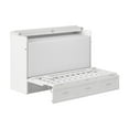 thumbnail image 5 of Northfield Queen Solid Wood Modern Murphy Bed Chest with Mattress in White, 5 of 7