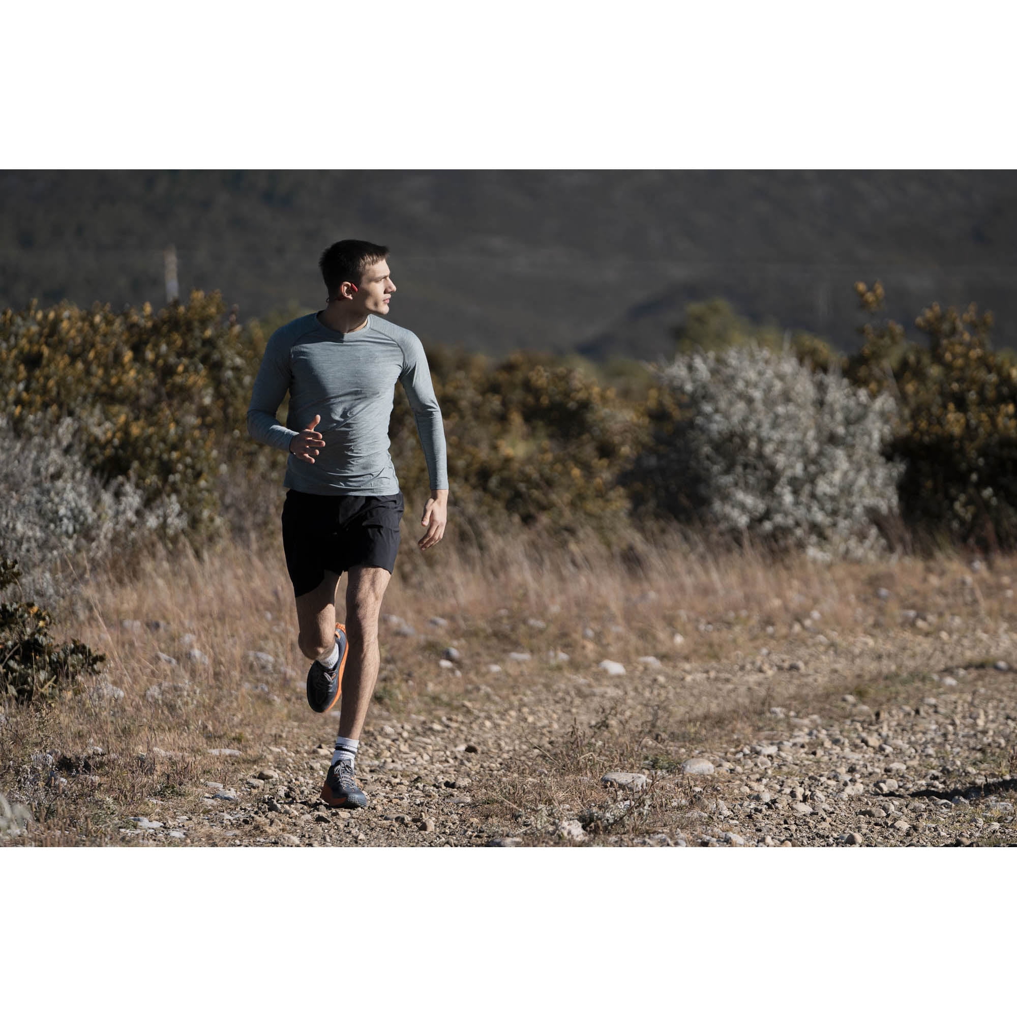 Shokz - OpenRun, Bone Conduction Sports Headphones, Red