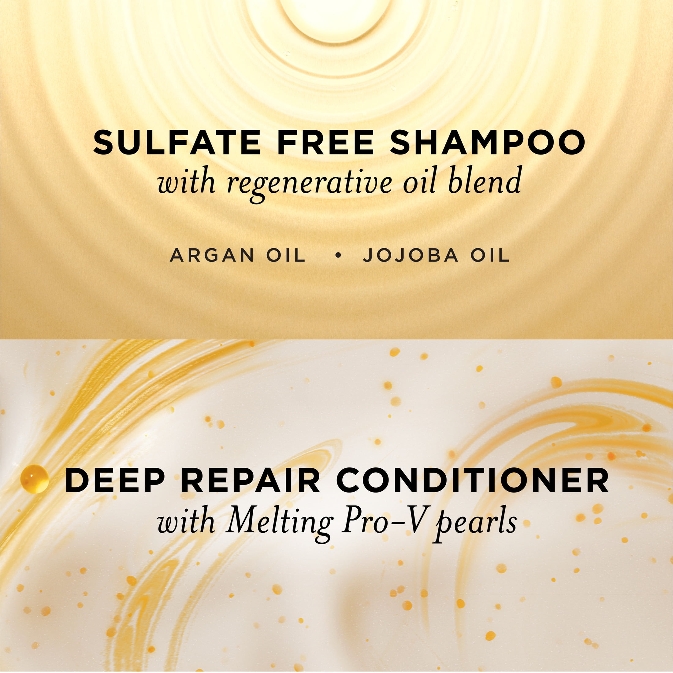 (4 pack) Pantene Pro-V Miracles Shampoo and Deep Conditioner Set, Regenerative Sulfate Free, 13.5 fl oz + 8 fl oz
