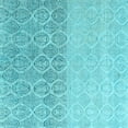 thumbnail image 1 of Ahgly Company Indoor Square Abstract Light Blue Modern Area Rugs, 5' Square, 1 of 4