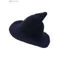 thumbnail image 2 of BadPiggies Halloween Wool Witch Hat Costume Accessory Sheep Wool Witch Hat Cosplay Party (Navy), 2 of 6