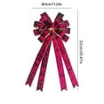 thumbnail image 3 of CuiLiyq Large Christmas Bow for Wreath, Champagne Velvet Bows for Front Door Wall Fence Decor, Gilt Edged Christmas Wreath Bow Tree Topper Bow for Winter Christmas Party Decoration Supplies (Red), 3 of 5