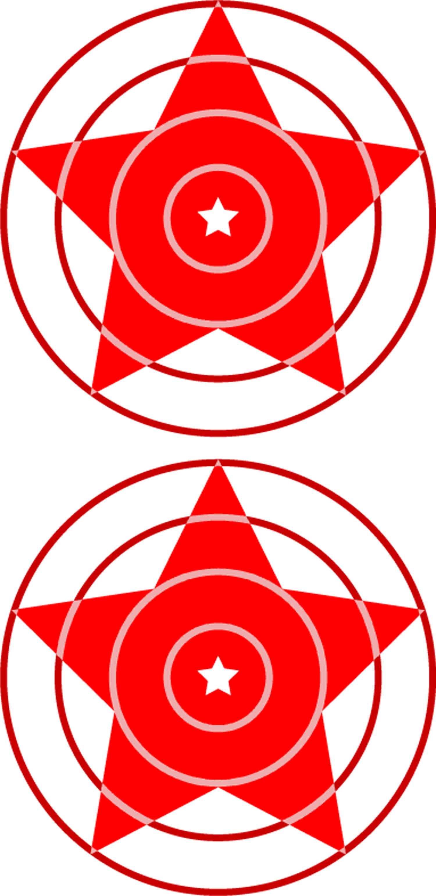 Paper Target Double Red Star Shooting Targets