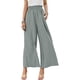 thumbnail image 1 of Women High Waist Wide Leg Pants Ruffled Casual Cropped Trousers with Pocket, 1 of 4