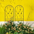 thumbnail image 6 of Garden Trellis, 2 Pack Metal Garden Trellis 71" x 19.7" Rustproof Trellis for Climbing Plants Outdoor Flower Support Butterfly Deco Black, Black Outdoor Garden Arch,Iron Metal Garden Trellis, 6 of 15