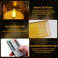 thumbnail image 6 of Flameless LED Candles with Timer 6 Pc Flickering Flameless Candles for Romantic Ambiance and Home Decoration Stable Acrylic Shell，Battery Operated Candles（Gold）, 6 of 9
