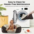 thumbnail image 2 of Washable Dog Bed with Removable Cushion for Medium Small Dogs Easy to Wash Pet Sofa Bed with Side Rectangle Bolster Cat Bed Calming Cuddle Puppy Bed Slip Bottom CM, 2 of 6