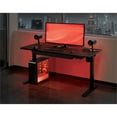 thumbnail image 2 of Kilo Electric Battlestation Gaming Desk Metal-Gray Carbon Fiber Finish, 2 of 12