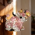 thumbnail image 3 of Highland Cow Butterfly Suncatcher - 2D Stained Glass Style Window Hanging | Farm Animal Sun Catcher Ornament for Home Garden Farmhouse Decor, Gift for Cow Lovers, 3 of 5