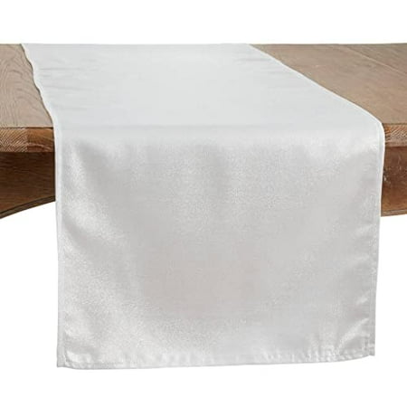 

Fennco Styles Elegant Shimmering Table Runner 18 W x 72 L - Silver Shine Table Cover for Home Dining Room Banquet Holiday Christmas Wedding Décor and Special Occasion