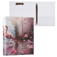 thumbnail image 3 of Flamingoes Lake Flowers 3 Ring Binders 1.5 inch Hardcover File Folders with Interior Pockets A4 Size Organizer for School Office Hospital Set of 2, 3 of 8