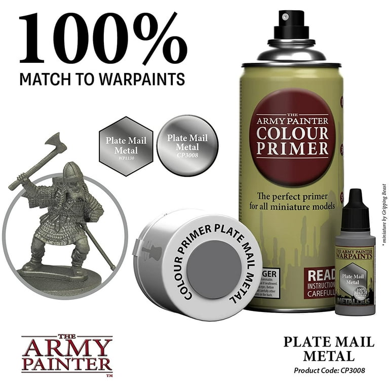 The Army Painter Color Primer Spray Paint, Wolf Grey, 400ml, 13.5