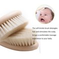 thumbnail image 2 of EASTIN 2 Pack Wooden Baby Hair Brush and Comb Set for and Toddlers, Natural Soft Bristles for Cradle Cap, Wood Bristles Baby Brush for Massage, for Baby, 2 of 8