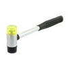10" 25mm Black Plastic Coated Grip Double Head Rubber Hammer Tool