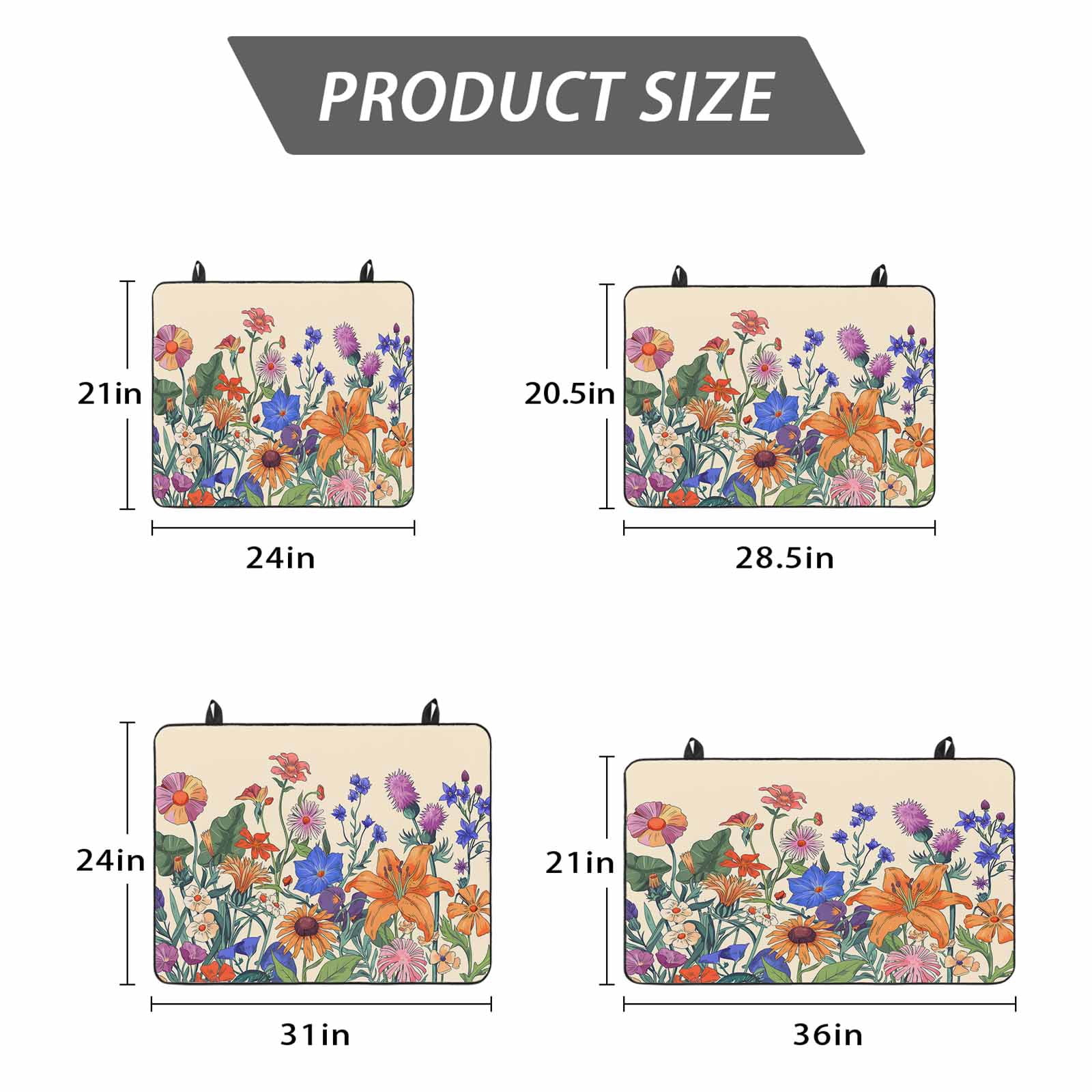 Spring Floral Stove Top Cover for Electric Stove, Heat-proof & Non Slip Glass Top Stove Cover Protector, Purple Yellow Flower Farmhouse Kitchen Flat Cooktop Rubber Mat 24x21 Inches