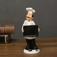thumbnail image 2 of Escultura decorativa de figura de chef para decoración de cocina, decoración campestre en miniatura 4 10.5x8.5x22.5cm, 2 of 8